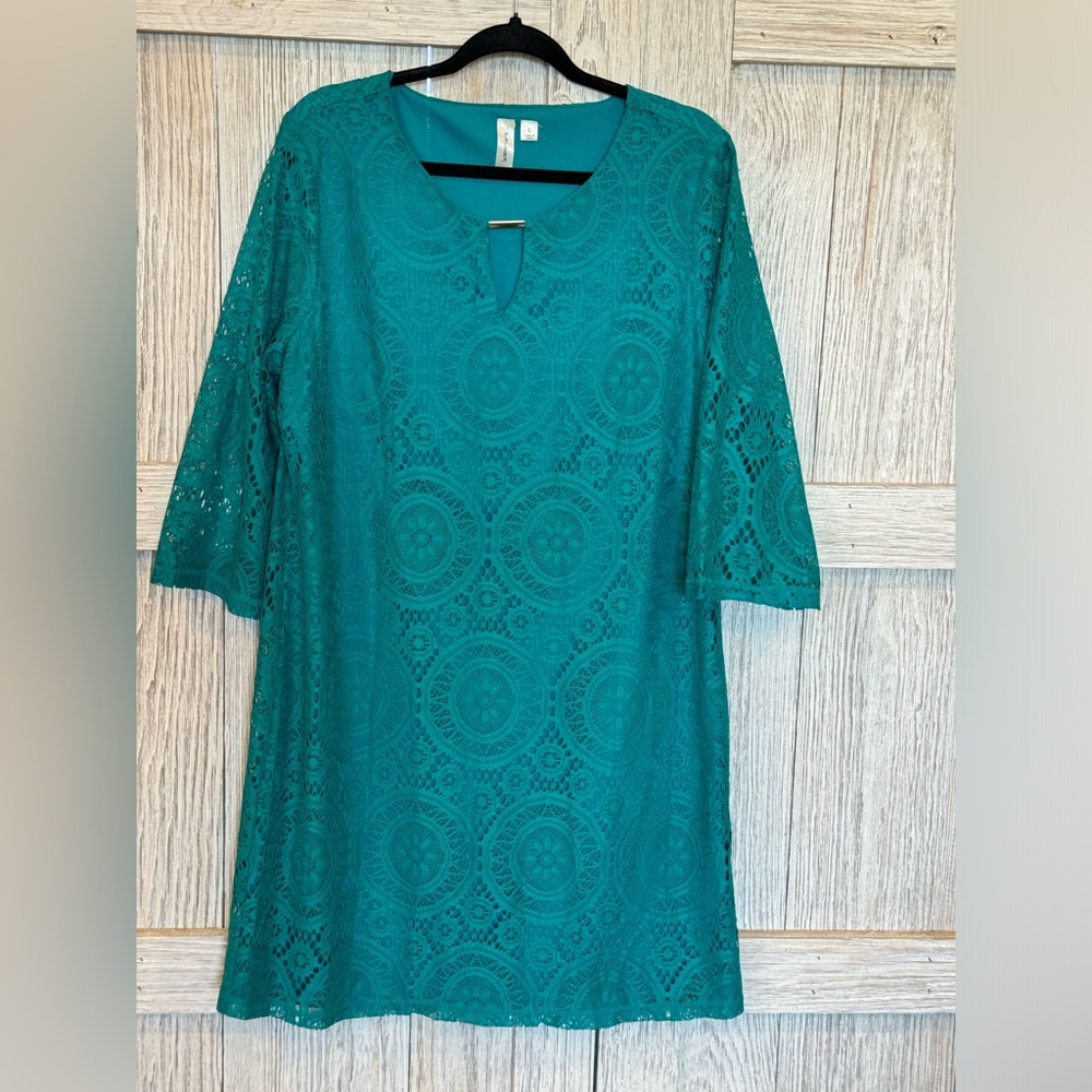 Tacera lace dress sz large.  Gently used condition.
